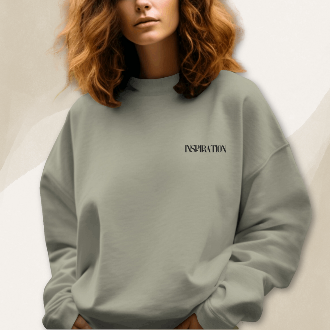 beige sweatshirt for women front print