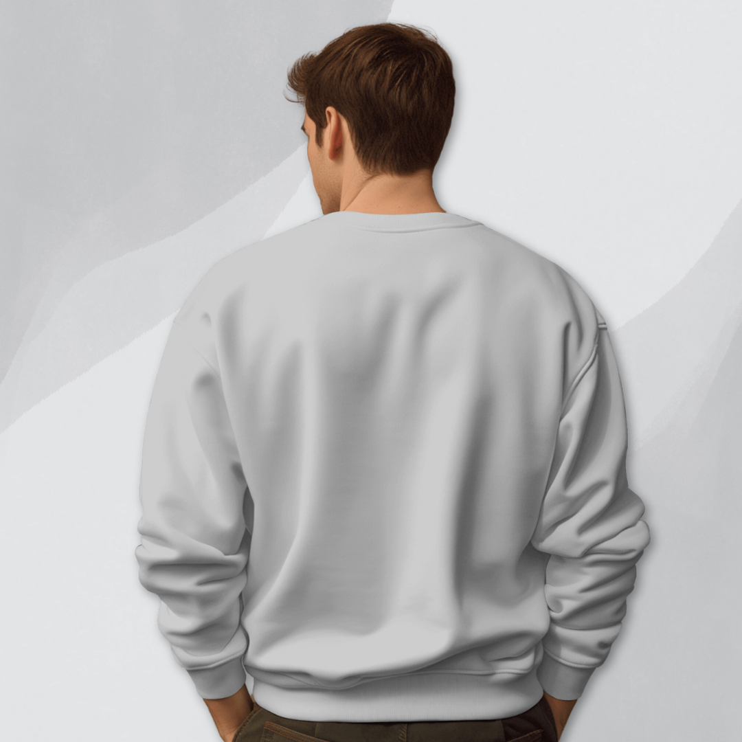 grey sweatshirt for men back print