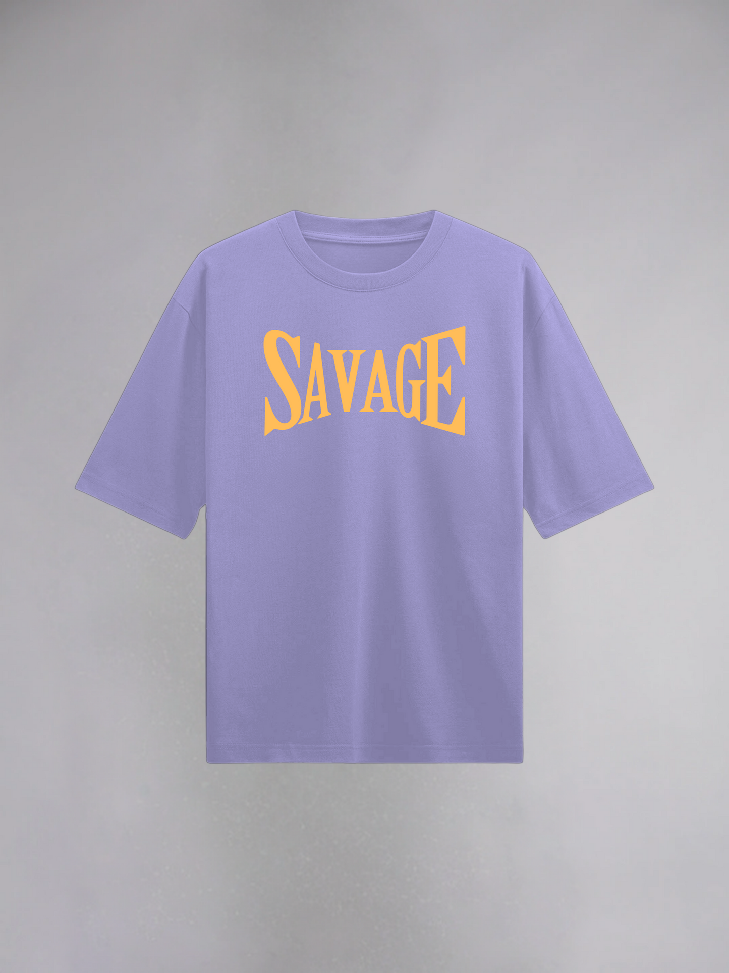 Savage : Lavender Half Sleeves Oversized T-Shirt