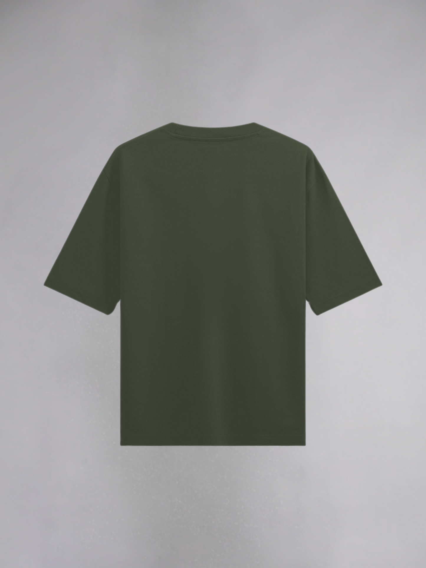 Olive Green Solid Half Sleeves Oversized T-Shirt