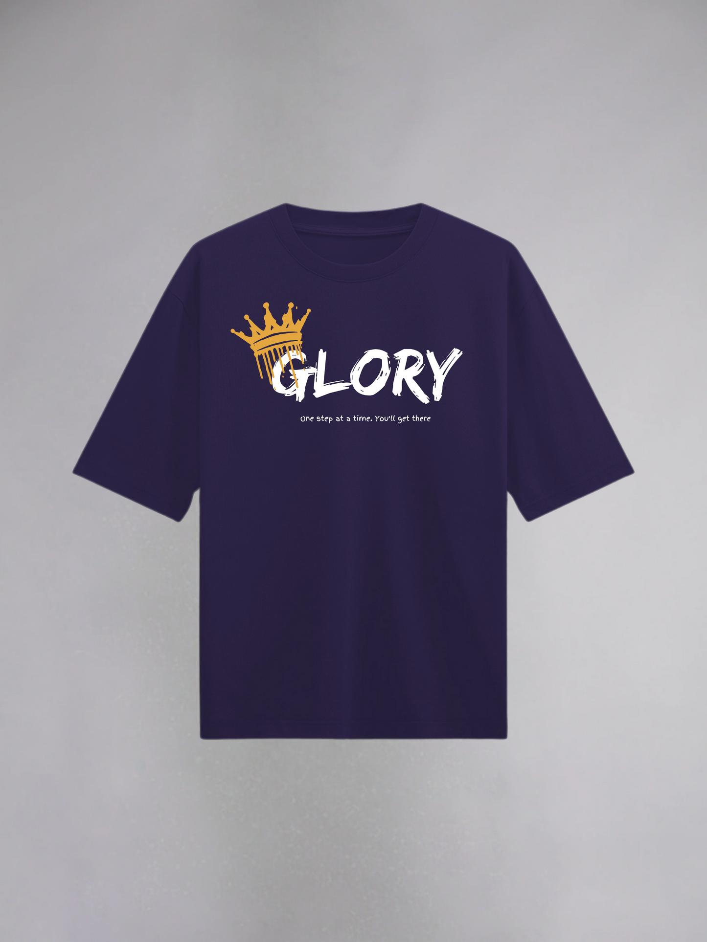 Glory : Purple Half Sleeves Oversized T-Shirt