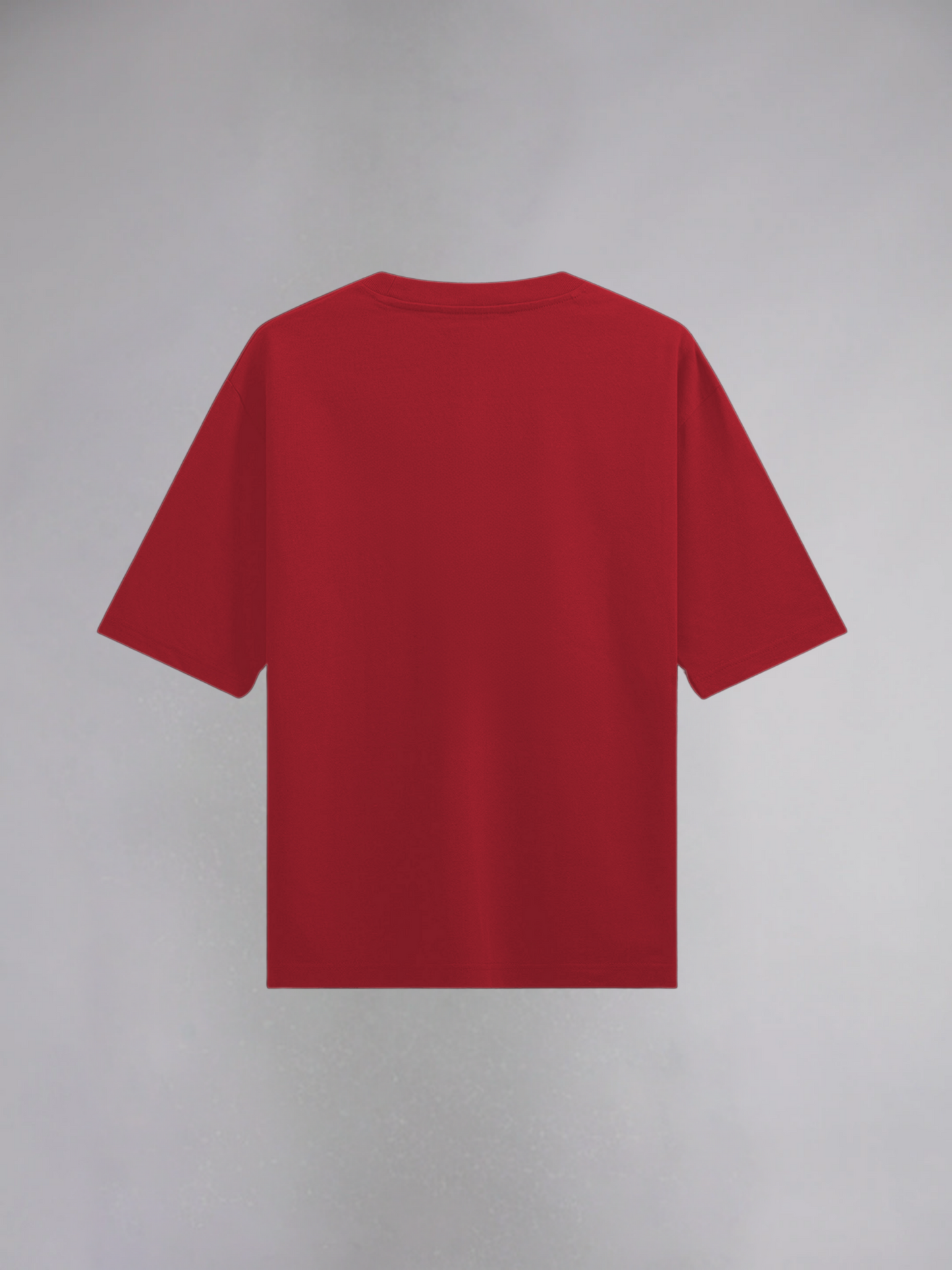 Break The Rules : Red Half Sleeves Oversized T-Shirt