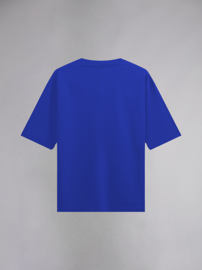 Karma : Royal Blue Half Sleeves Oversized T-Shirt