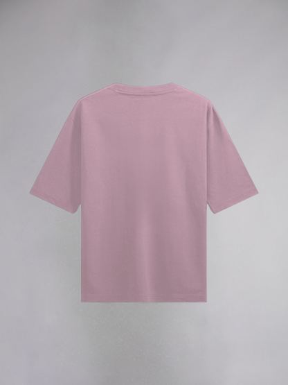 Duhh : Light Baby Pink Half Sleeves Oversized T-Shirt