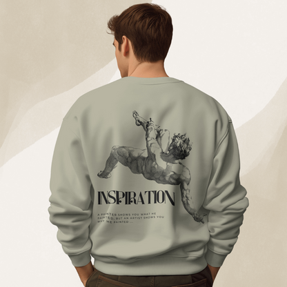 beige sweatshirt for men back print