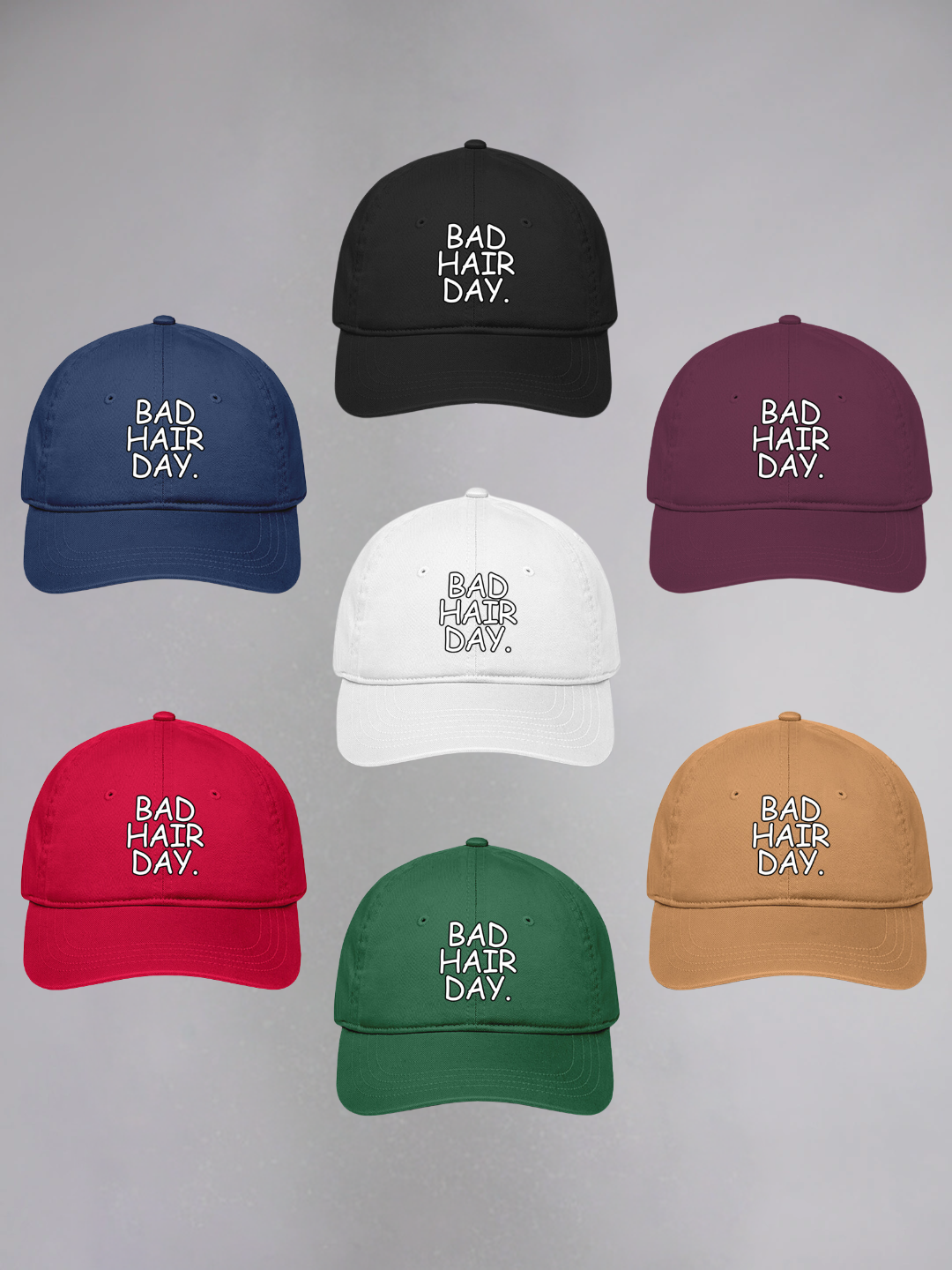 BAD HAIR DAY UNISEX BASEBALL CAP