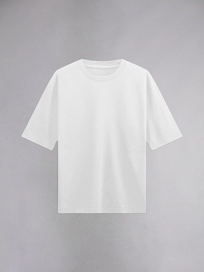 White Half Sleeves Oversized T-Shirt