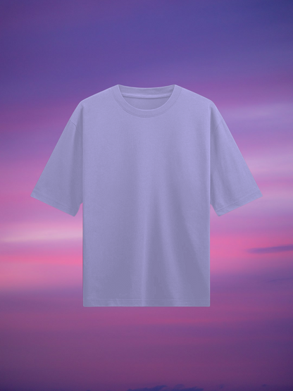 Lavender Half Sleeves Oversized T-Shirt