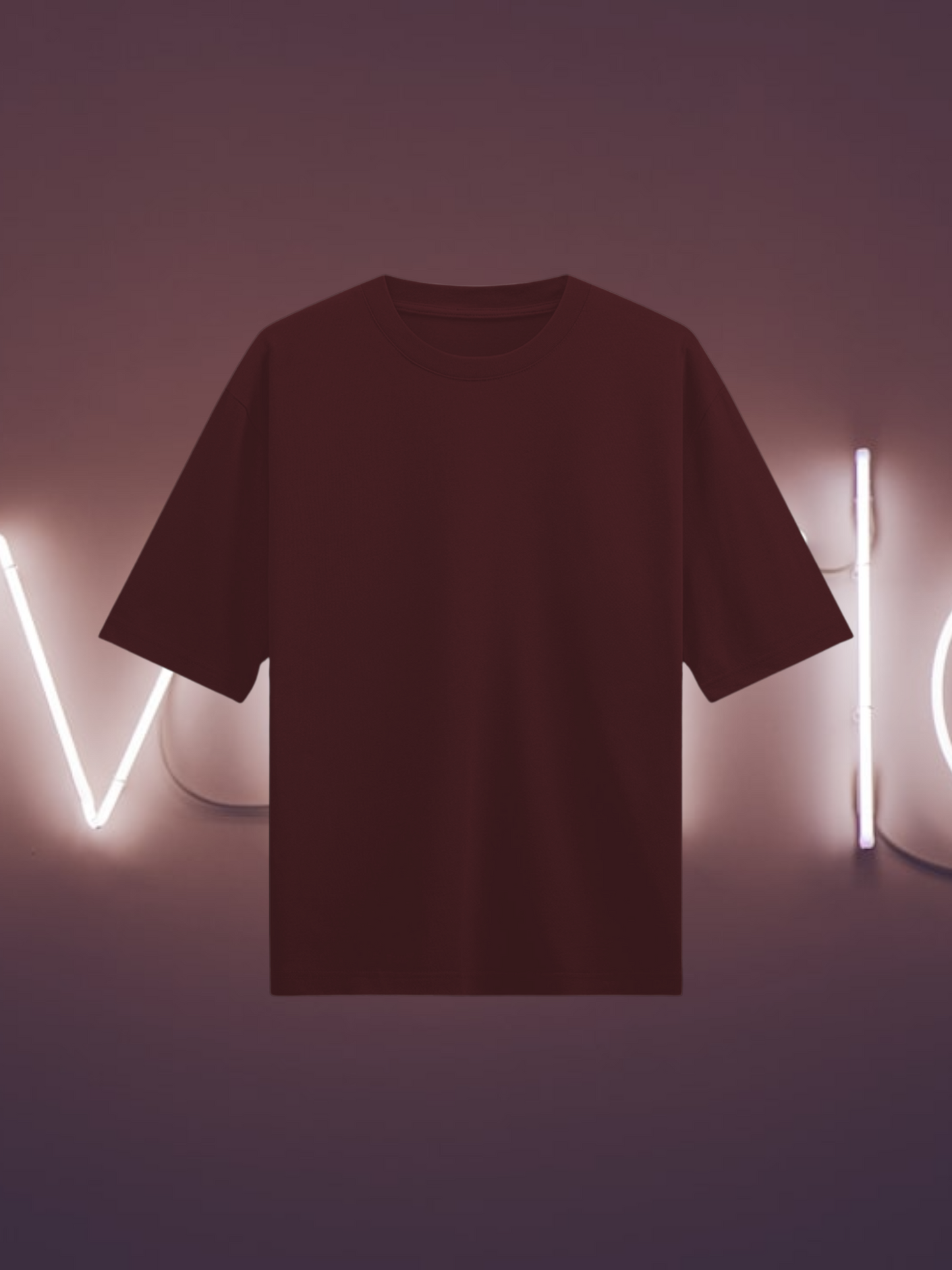 Maroon Half Sleeves Oversized T-Shirt