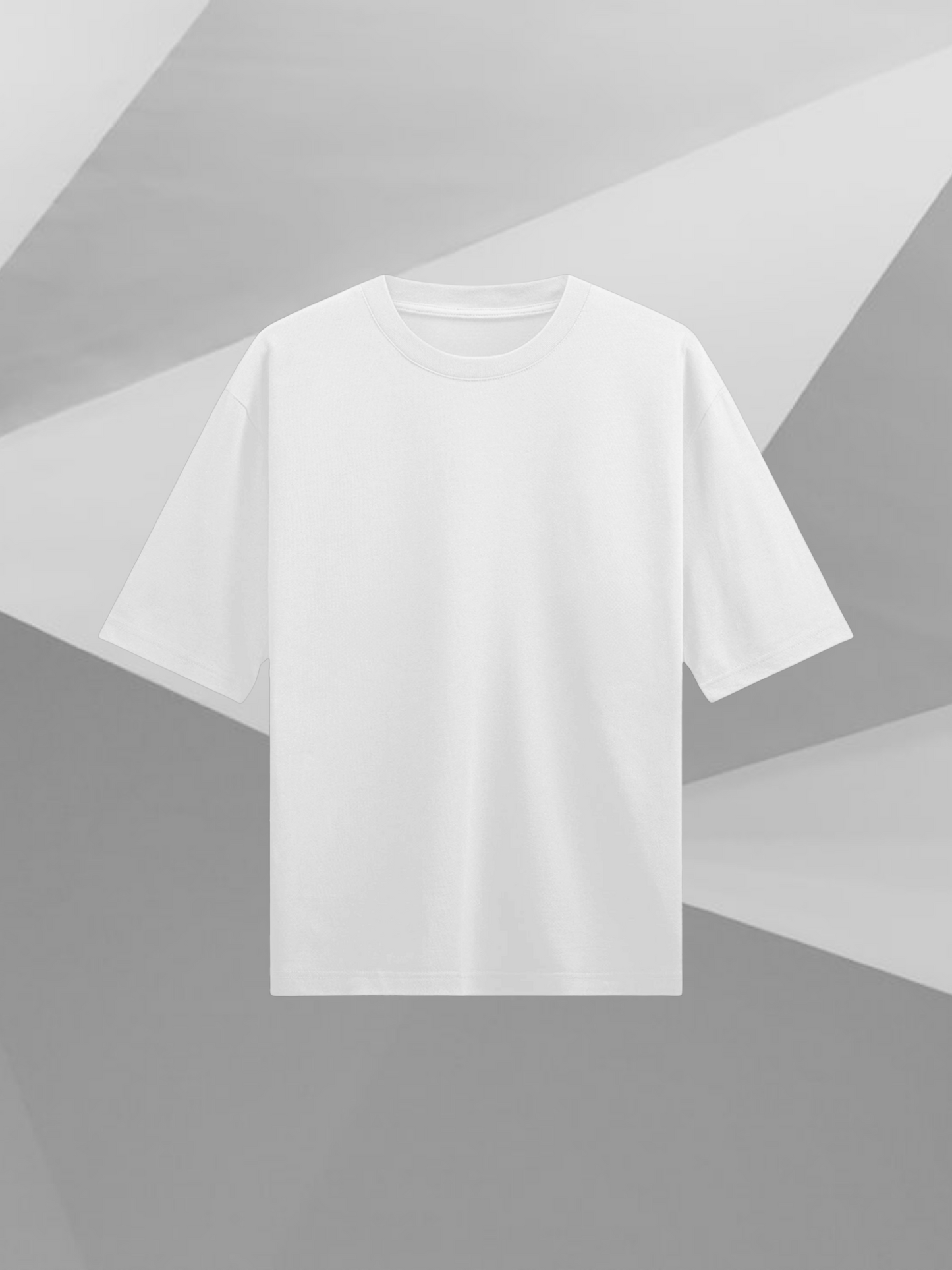 White Half Sleeves Oversized T-Shirt